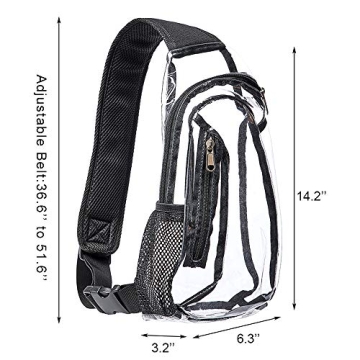 Edraco Clear Sling Bag for Festivals and Sporting Events