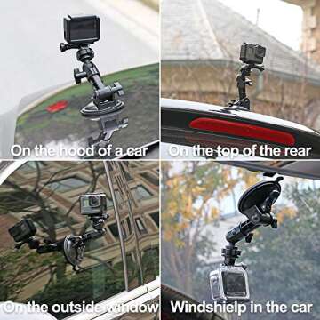 Versatile Suction Cup Mount for GoPro and Smart Devices