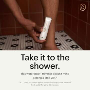 MANSCAPED® The Lawn Mower® 5.0 Ultra Men's & Women's Groin & Body Hair Trimmer – Dual-Head SkinSafe® Trimmer & Foil Blades, Waterproof Wet/Dry Groomer, USB-C Rechargeable with Travel Case, White