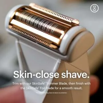 MANSCAPED® The Lawn Mower® 5.0 Ultra Men's & Women's Groin & Body Hair Trimmer – Dual-Head SkinSafe® Trimmer & Foil Blades, Waterproof Wet/Dry Groomer, USB-C Rechargeable with Travel Case, White