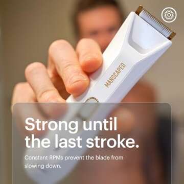 MANSCAPED® The Lawn Mower® 5.0 Ultra Men's & Women's Groin & Body Hair Trimmer – Dual-Head SkinSafe® Trimmer & Foil Blades, Waterproof Wet/Dry Groomer, USB-C Rechargeable with Travel Case, White