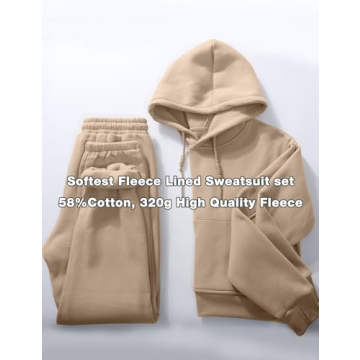 Flygo Women’s Fleece 2 Piece Tracksuit Set for All Seasons