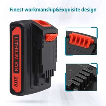 ORHFS 3000mAh 20V Battery Replacement for Black & Decker