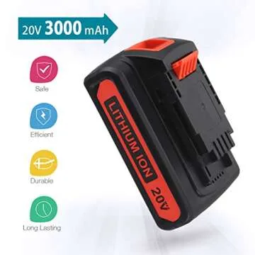 ORHFS 3000mAh 20V Battery Replacement for Black & Decker