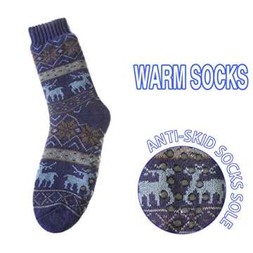DoSmart Men's Cozy Fuzzy Slipper Socks for Winter Comfort