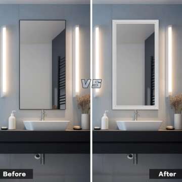 WADILE 180"x 3.1" Crown Molding Peel and Stick, Flexible Wallpaper Border Wall Trim Border, Self Adhesive Mirror Moulding Frame Lines, 3D Edging Foam Ceiling Baseboard, White