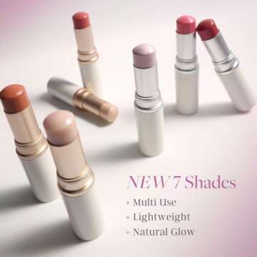 hince True Dimension Radiance Balm 10g - Natural Shimmer Glow Face Highlighter Stick, Cream Blush Stick, Transparent Color, Multiuse, Glass Skin, Korean Makeup (1, DAWN RAY, TP002)