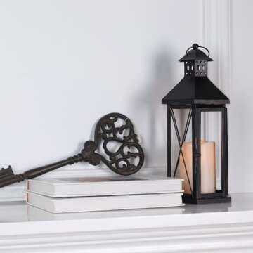 DECORKEY Decorative LED Lantern with Timer for Festivals and Seasonal Decor