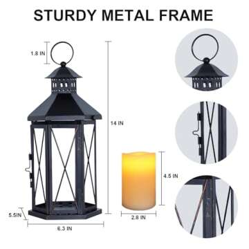 DECORKEY LED Lantern for Indoor & Outdoor Elegance
