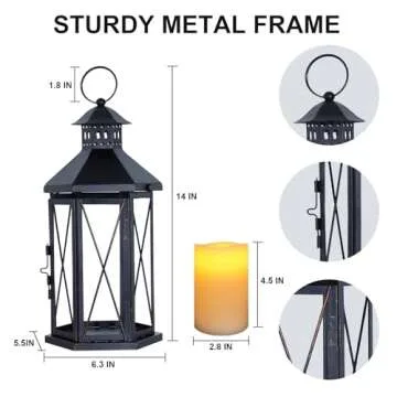 DECORKEY LED Lantern for Indoor & Outdoor Elegance