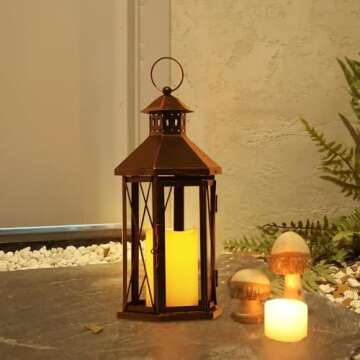 DECORKEY LED Lantern for Indoor & Outdoor Elegance