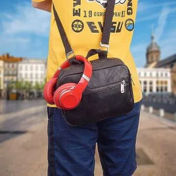 SoloWIT Replacement Ear Pads Cushions for Beats Studio 2 & Studio 3 Wired & Wireless Headphones, Earpads with Soft Protein Leather, Noise Isolation Memory Foam, Added Thickness - Red