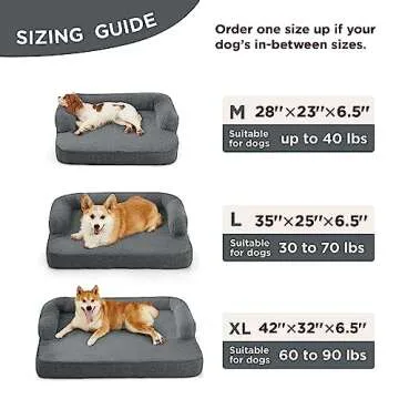 Lesure Memory Foam Dog Bed for Large Dogs - Orthopedic