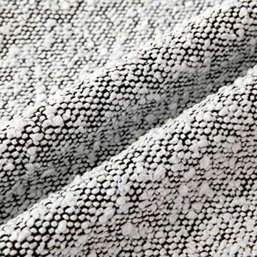 Woaboy Pack of 1 Decorative Throw Pillow Cover Pillowcase Textured Boucle Square Sofa Couch Pillow Home Decor for Living Room Woven Modern Cushion Case 24 x 24 Inch Black&White