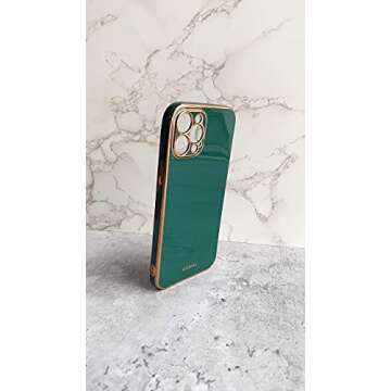 AHDEAU Green & Gold Phone Case Slim Fit Hybrid Shockproof Protective Phone Cases. Fashion Cool Luxury. (11)