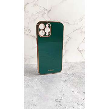 AHDEAU Green & Gold Phone Case Slim Fit Hybrid Shockproof Protective Phone Cases. Fashion Cool Luxury. (11)