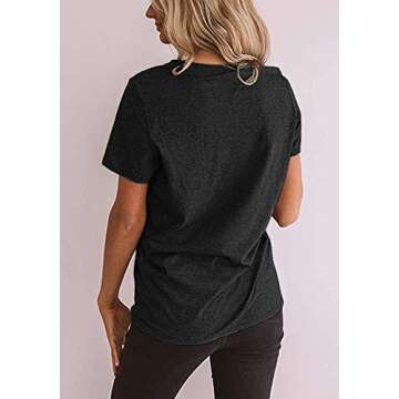 Qrupoad Womens Valentines Gifts Kiss Lips Leopard Print Tongue T-Shirt Summer Casual Cool Graphic Tees Tops Black