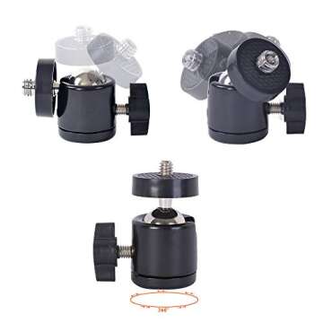 IMT 6" Suction Cup Camera Mount with 360 Ball Head, Air Pump Vacuum Suction Mount for Action Camera/DSLR/Camcorders/Phone, Camera Holder on Windshield/Window/Dashboard/Boats