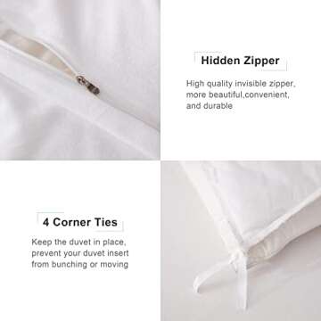 annadaif White Duvet Cover King Fluffy, Soft Faux Fur Velvet Comforter Cover, Luxury Fuzzy Plush Shaggy Bedding Sets 3 Pieces (1 Duvet Cover, 2 Pillowcases), Zipper Closure