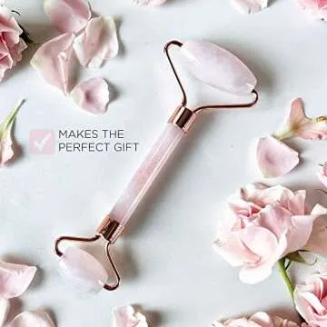 Ginger Chi Rose Quartz Anti-Aging Facial Roller Tool