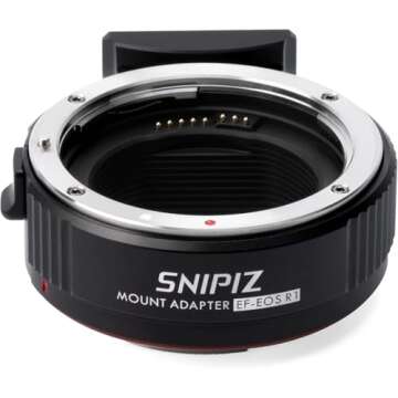 Lens Mount Adapter EF-EOS R - Auto Focus Compatible with Canon EF/EF-S Lens to EOS R, EOS RP, EOS R1...