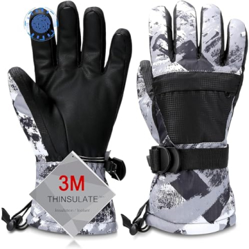 Ski Gloves, Warmest Waterproof and Breathable Snow Gloves for Cold Weather, Fits Both Men & Women,fo...