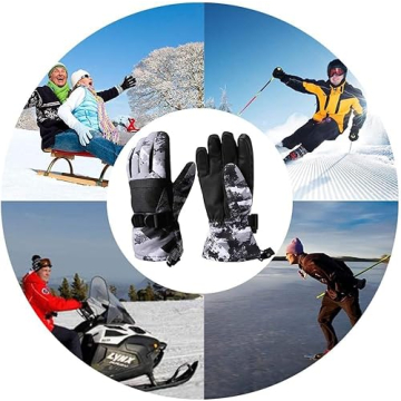 Ski Gloves, Warmest Waterproof and Breathable Snow Gloves for Cold Weather, Fits Both Men & Women,for Parent Child Outdoor
