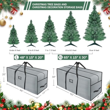 EMOMAS Heavy Duty Christmas Tree Storage Bag 7.5ft