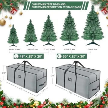 EMOMAS Heavy Duty Christmas Tree Storage Bag 7.5ft