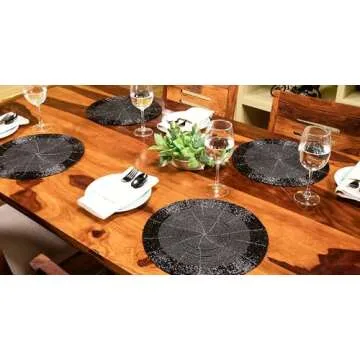 Farmhouse Beaded Placemat Set of 4 - Elegant & Durable