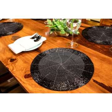 Farmhouse Beaded Placemat Set of 4 - Elegant & Durable
