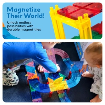 PicassoTiles Magnetic Race Track - Fun STEM Toy for Kids