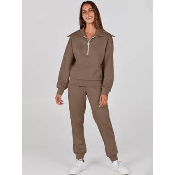 ANRABESS Women Trendy 2 Piece Lounge Sweatsuit Outfit