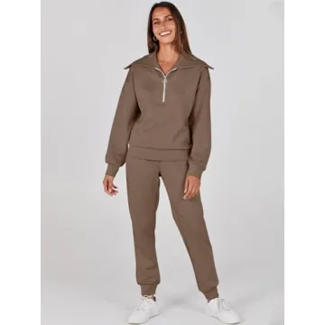 ANRABESS Women Trendy 2 Piece Lounge Sweatsuit Outfit