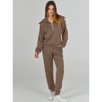 ANRABESS Women Trendy 2 Piece Lounge Sweatsuit Outfit