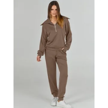ANRABESS Women Trendy 2 Piece Lounge Sweatsuit Outfit