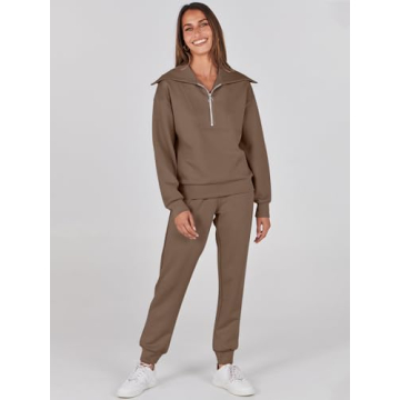 ANRABESS Women Trendy 2 Piece Lounge Sweatsuit Outfit