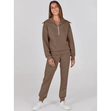 ANRABESS Women Trendy 2 Piece Lounge Sweatsuit Outfit