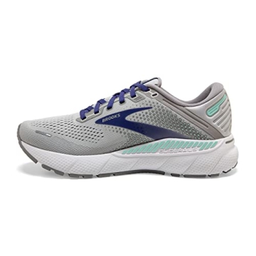 Brooks Women's Adrenaline GTS 22 Supportive Running Shoe - Alloy/Blue/Green - 8.5 Medium