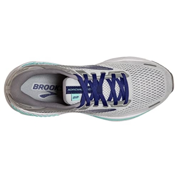Brooks Women's Adrenaline GTS 22 Supportive Running Shoe - Alloy/Blue/Green - 8.5 Medium