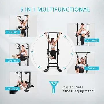 VIVOHOME Multi-Function Power Tower Dip Station for Home Gym