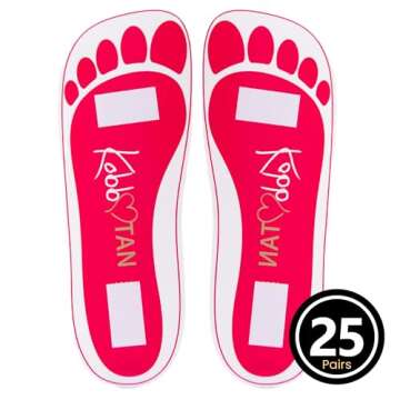 Kobbtan Spray Tan Feet Pads - Disposable Feet Pads Protectors for Spray Tanning - Non-Slip, Hygienic...