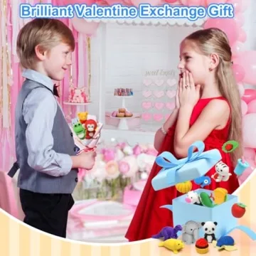 HINZER 100 Pack Cute Animal Erasers for Kids Bulk Pack