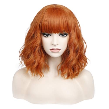 Incohair Dark Orange Wig for Parties and Costumes