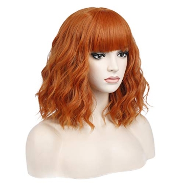 Incohair Dark Orange Wig for Parties and Costumes