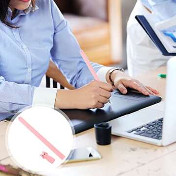 Hemobllo Compatible for Pencil Case - Silicone Cover Soft Anti-Slip Sleeve Skin Lovely Cat Grip Cover Compatible with Apple Pencil Generation (Rabbit-)