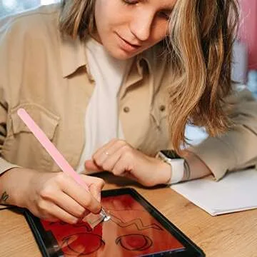 Hemobllo Compatible for Pencil Case - Silicone Cover Soft Anti-Slip Sleeve Skin Lovely Cat Grip Cover Compatible with Apple Pencil Generation (Rabbit-)