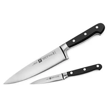 HENCKELS ZWILLING Zwilling J.A Twin Pro S 2-Piece Chef Knife Set - Precision Cutting for Culinary Ex...