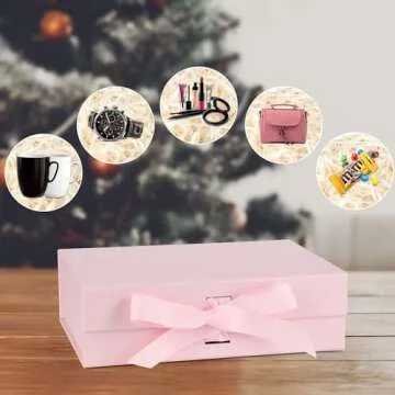 Gift Box with Lids 13"x9"x4" Magnetic Gift Box with Lid and Ribbon for Presents,for Christms,Mother's Day, Birthdays, Bridal Gifts,Weddings wraps gifts