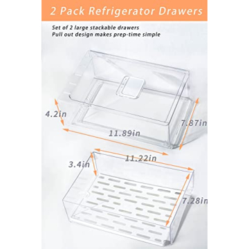 Ornafort Clear Stackable Fridge Organizers for Fresh Food